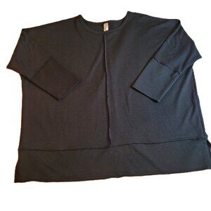 Spanx Perfect Length Dolman 3/4 Sleeve Sweatshirt Black XL